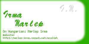 irma marlep business card